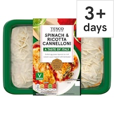 Tesco Spinach & Ricotta Cannelloni 400G