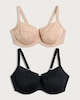 image 2 of F&F 2-Pack Fuller Bust Full Cup Wired Bras in Multi
