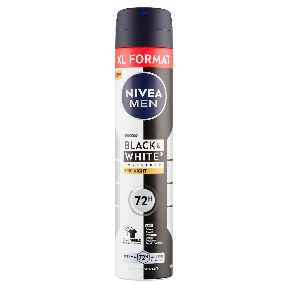 NIVEA MEN Black & White Invisible Epic Night izzadásgátló 200 ml  1. kép