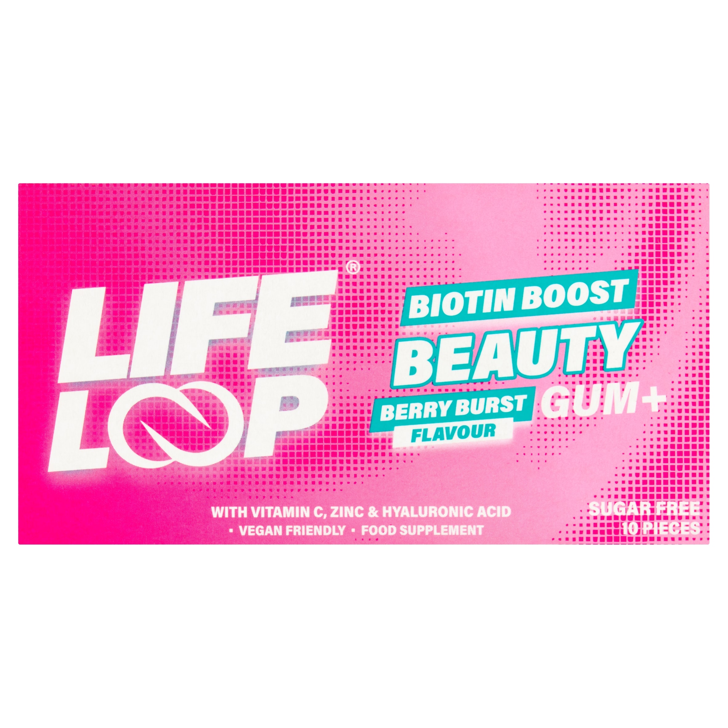 Life Loop Beauty Biotin Boost Berry Burst Gum 10pieces