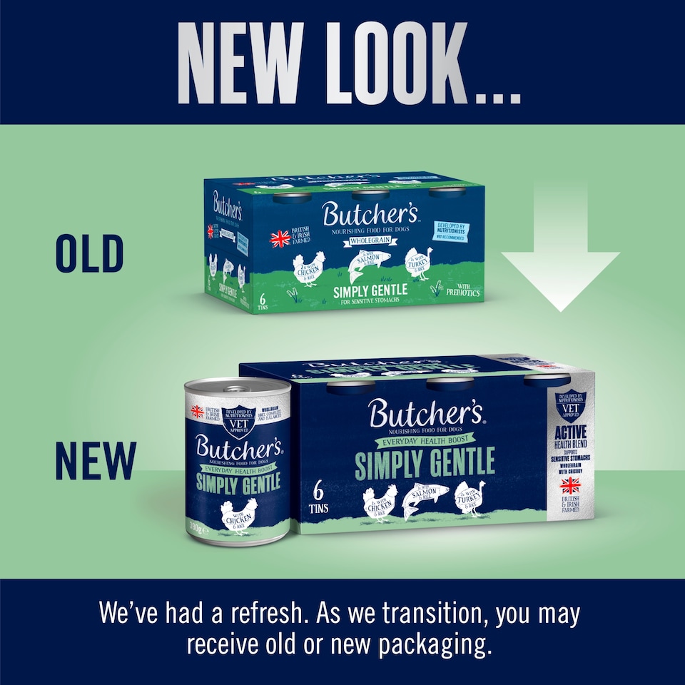 image 1 of Butcher's Simply Gentle Dog Food Tins 6X390g