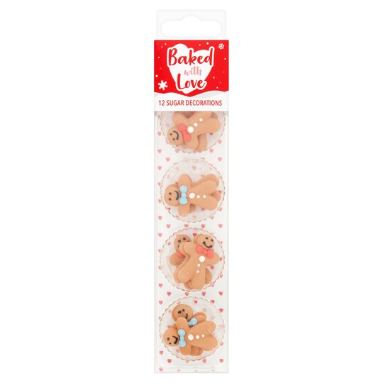 Baked With Love 12 Gingerbread Man Decorations