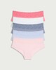 image 4 of F&F 5-Pack Cotton Rich Lace Trim Shorts in Multi