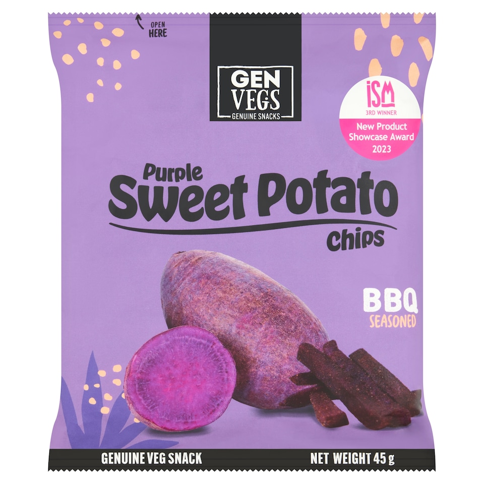 Genuine Snacks, Purple Sweet Potato BBQ 45g