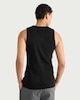 image 3 of F&F Cotton Rich Ribbed Vest in Black