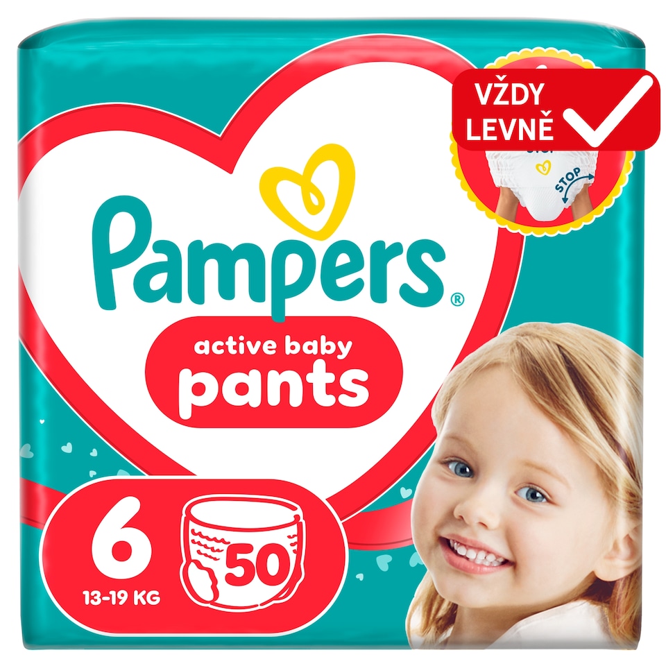 image 1 of Pampers Active Baby Pants Size 6, 50 Nappies, 13kg-19kg