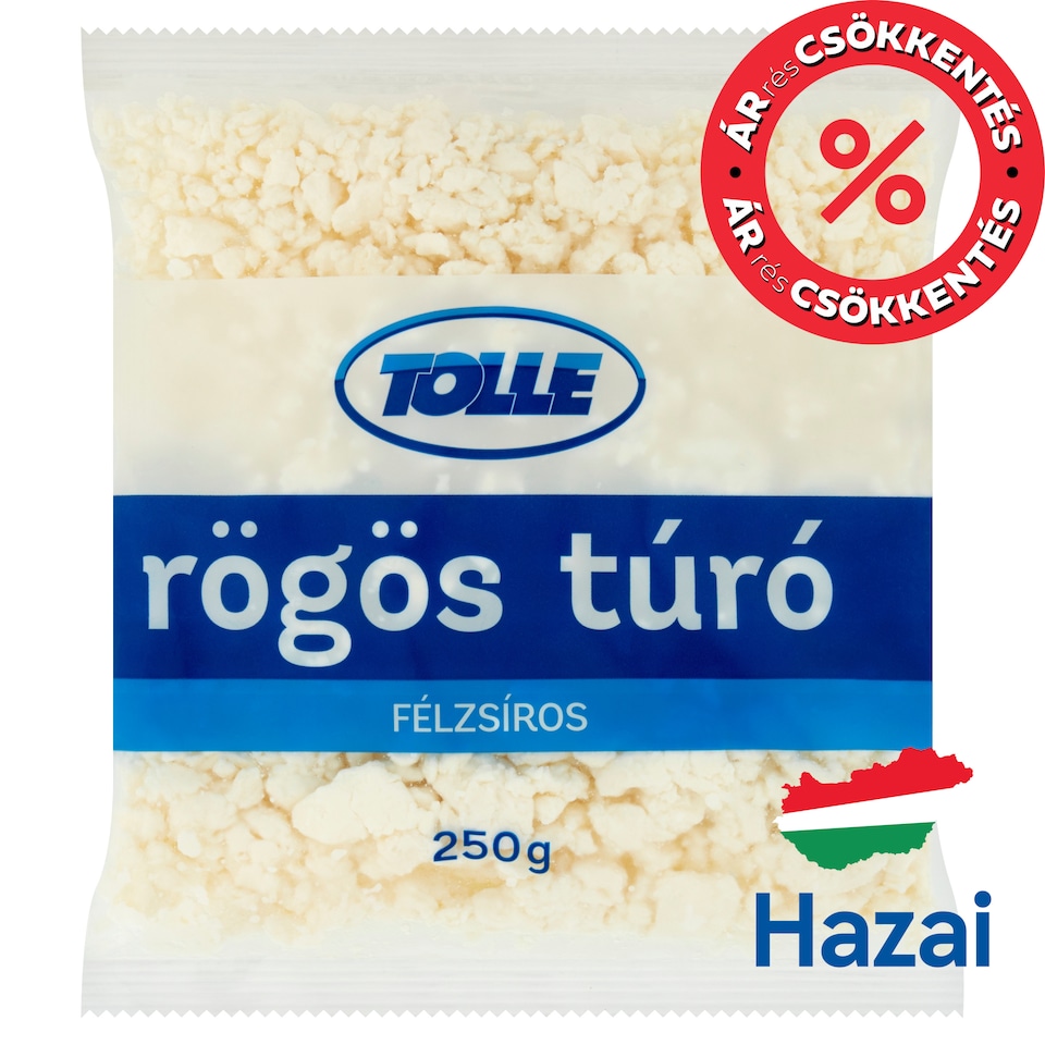 Tolle félzsíros rögös túró 250 g 1. kép