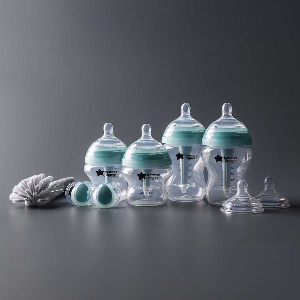 image 1 of Tommee Tippee Advanced Anti-Colic Newborn Baby Bottle Starter Kit, Mixed Sizes