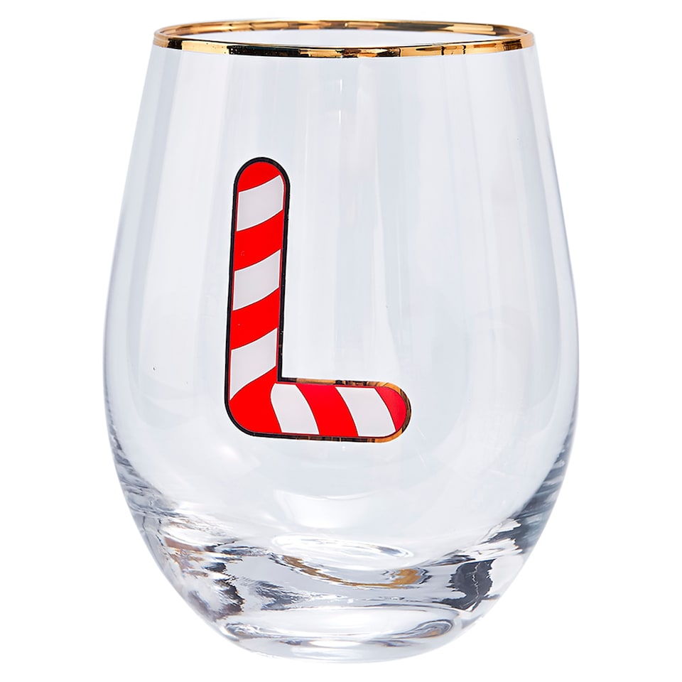 Tesco candy cane Stemless  Glass L