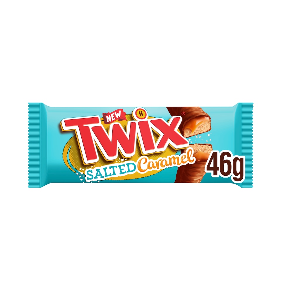 Twix Salted Caramel & Milk Chocolate Biscuit Twin Bars 46g