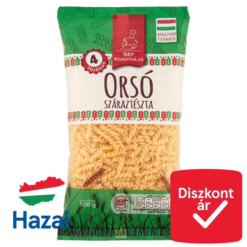 Séf Konyhája orsó 4 tojásos száraztészta 500 g