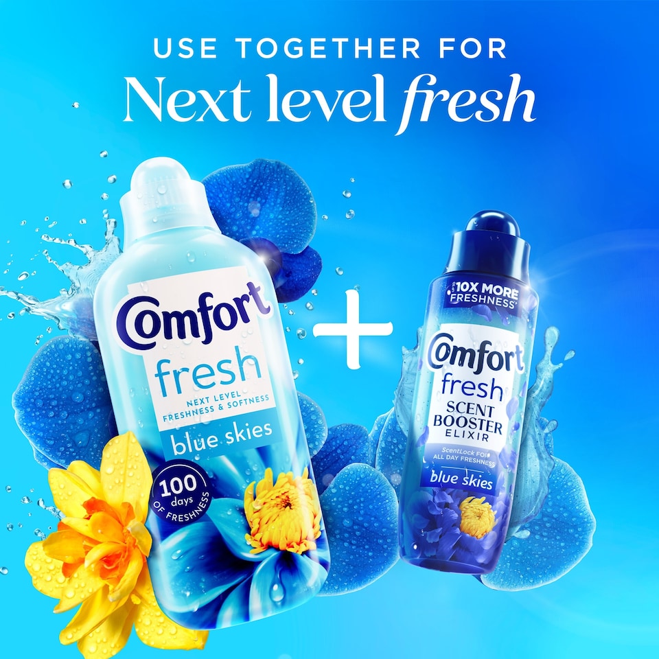 image 1 of Comfort Fresh Fabric Conditioner Blue Skies 52 Washes 1560ml