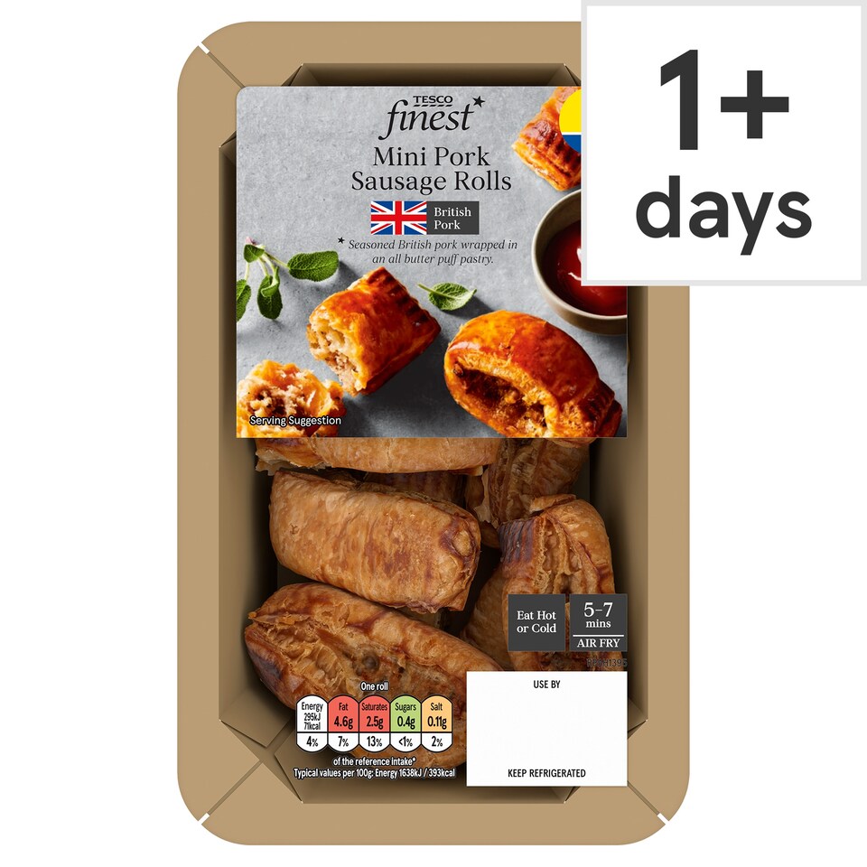 Tesco Finest Mini Pork Sausage Rolls 144g