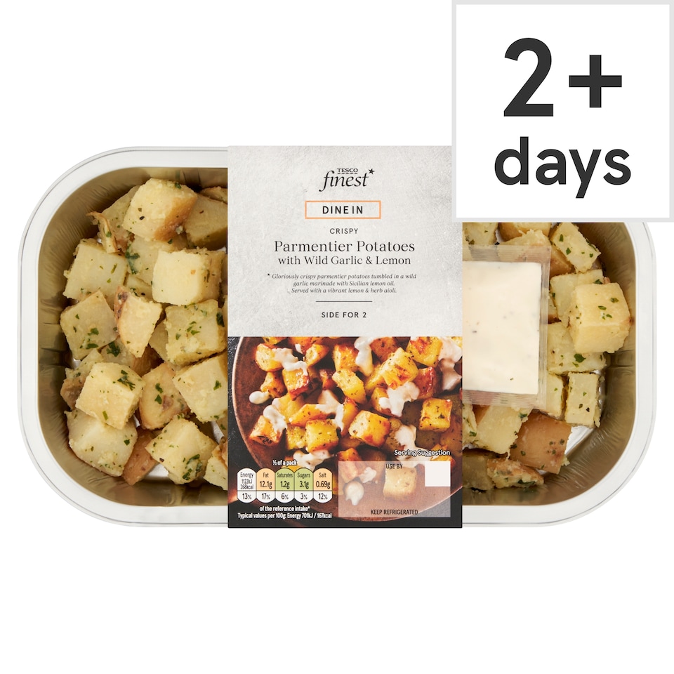 Tesco Finest Dine In Parmentier potatoes with a Lemon and Herb Aioli 400g