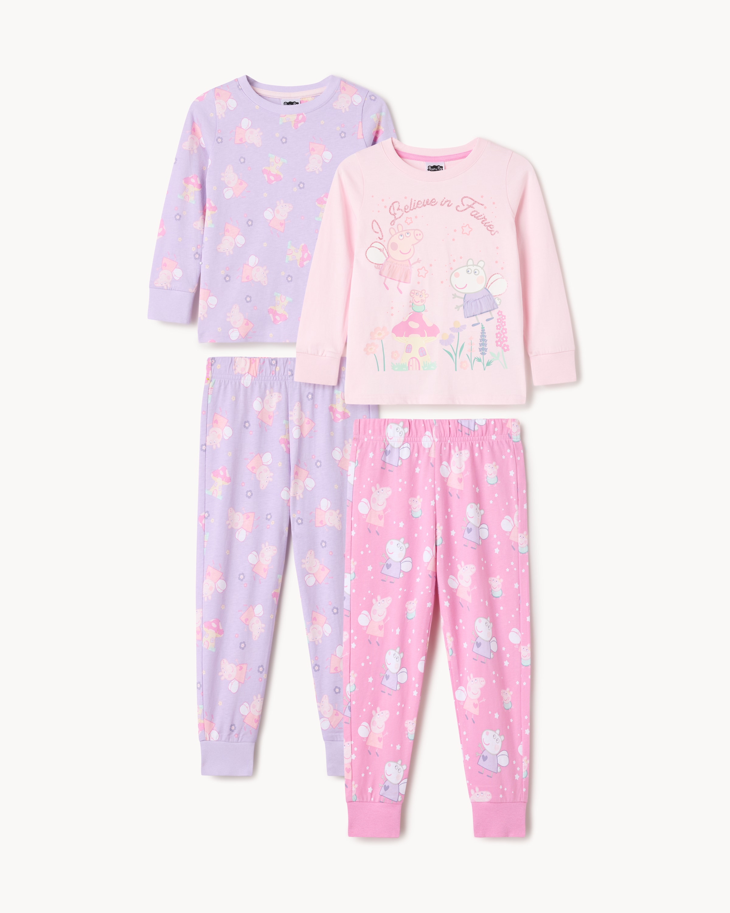Peppa Pig 2-Pack Pure Cotton Pyjama Sets in Multi