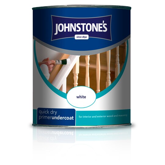 Johnstones Qd Primer Undercoat White 750Ml Tesco Groceries