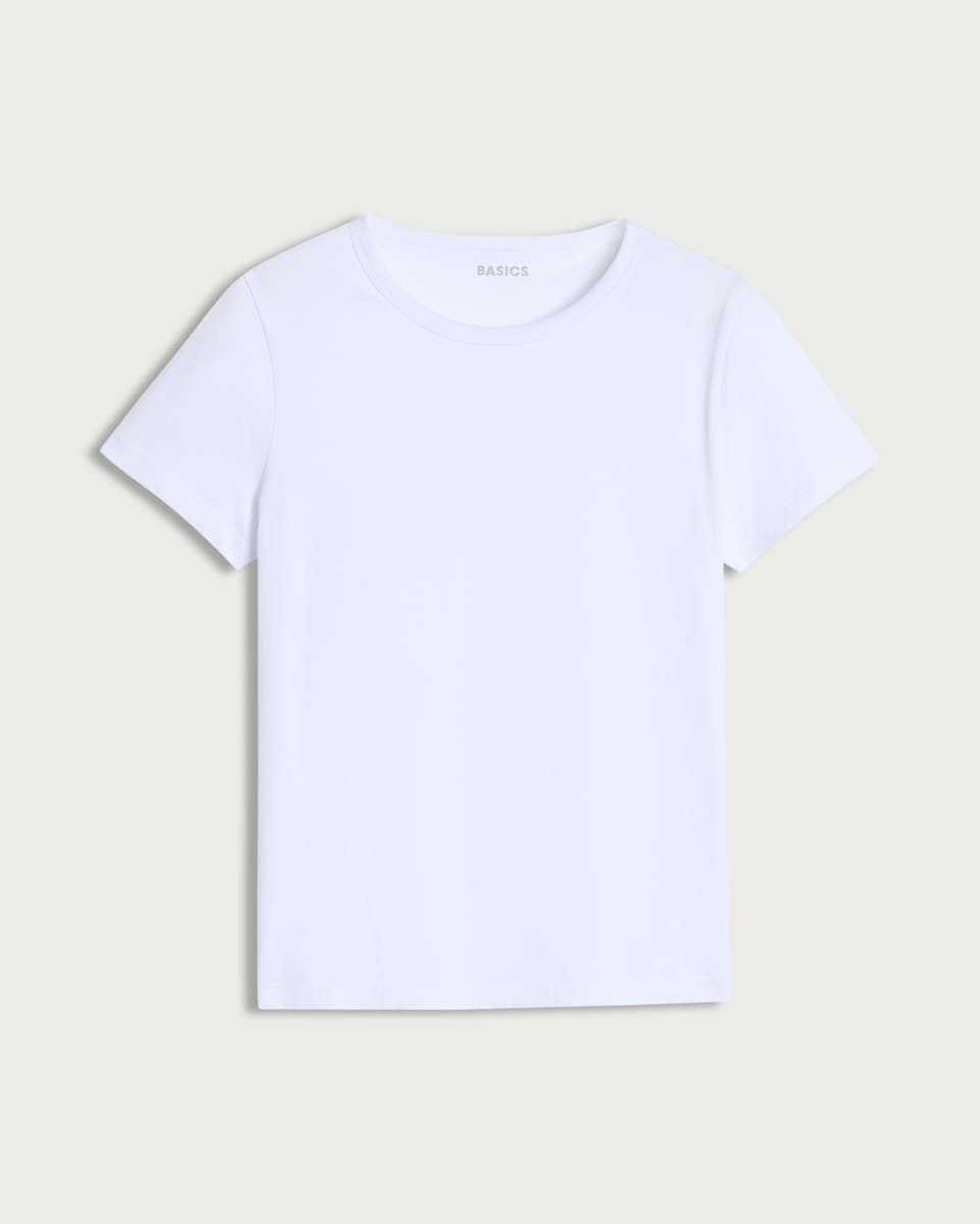 image 1 of F&F Pure Cotton Short Sleeved T-Shirt in White