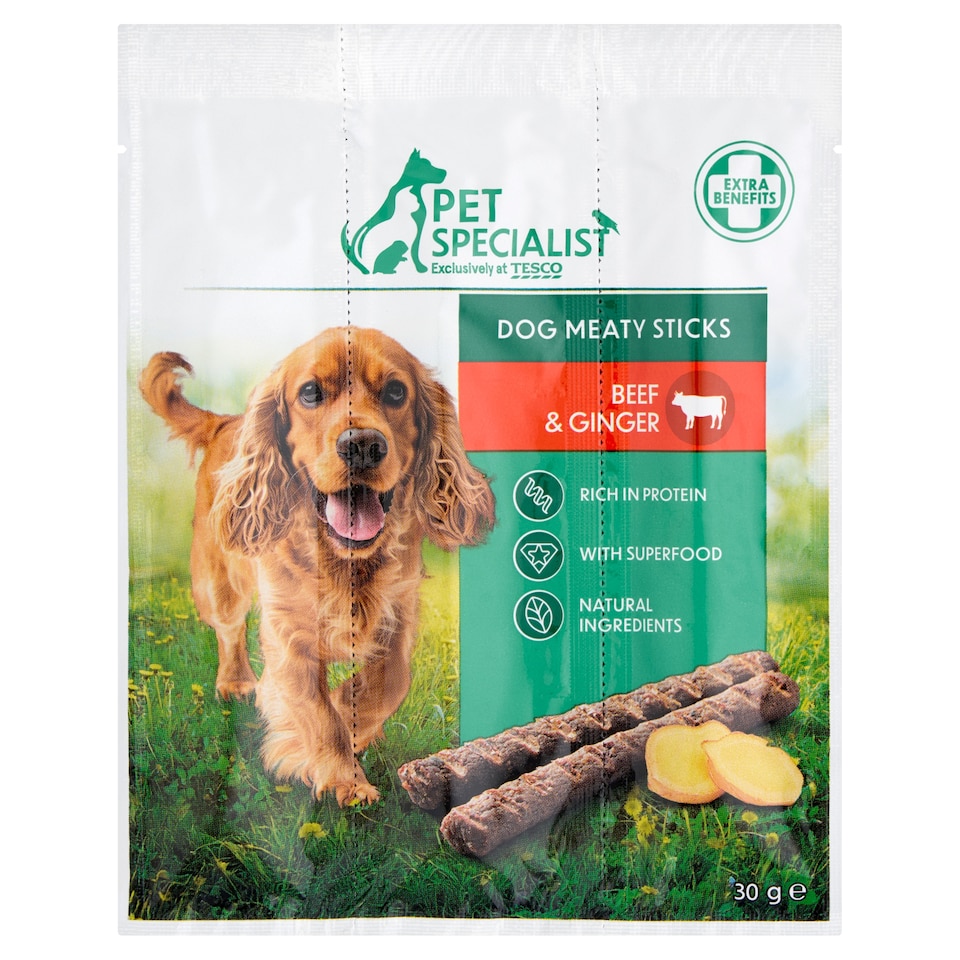 Pet Specialist Tyčinky s hovězím a zázvorem 3 x 10g (30g)