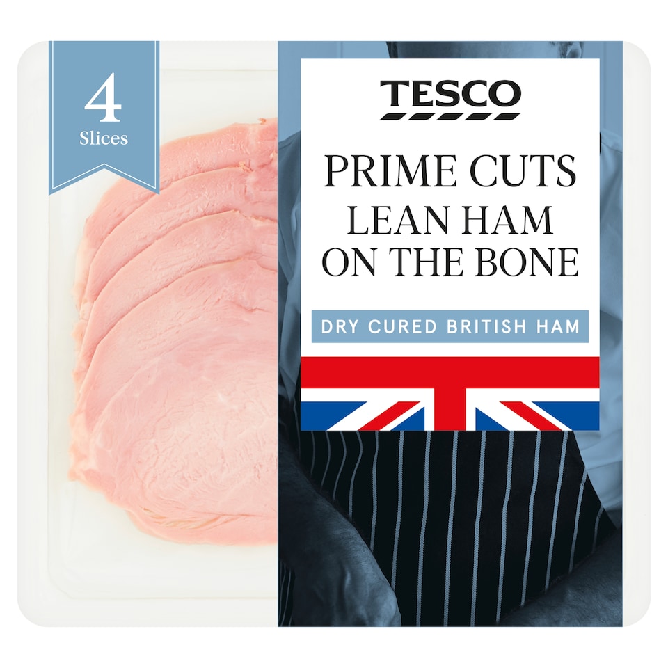 image 1 of Tesco Prime Cuts Lean Ham On The Bone 125G