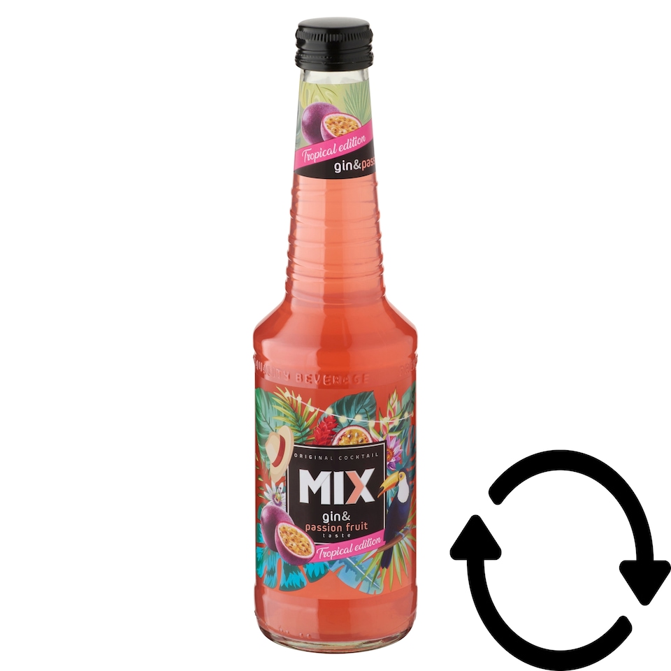 Mix Carbonated Alcoholic Cocktail Mix with Gin & Passionfruit Flavour 4% 0,33 l