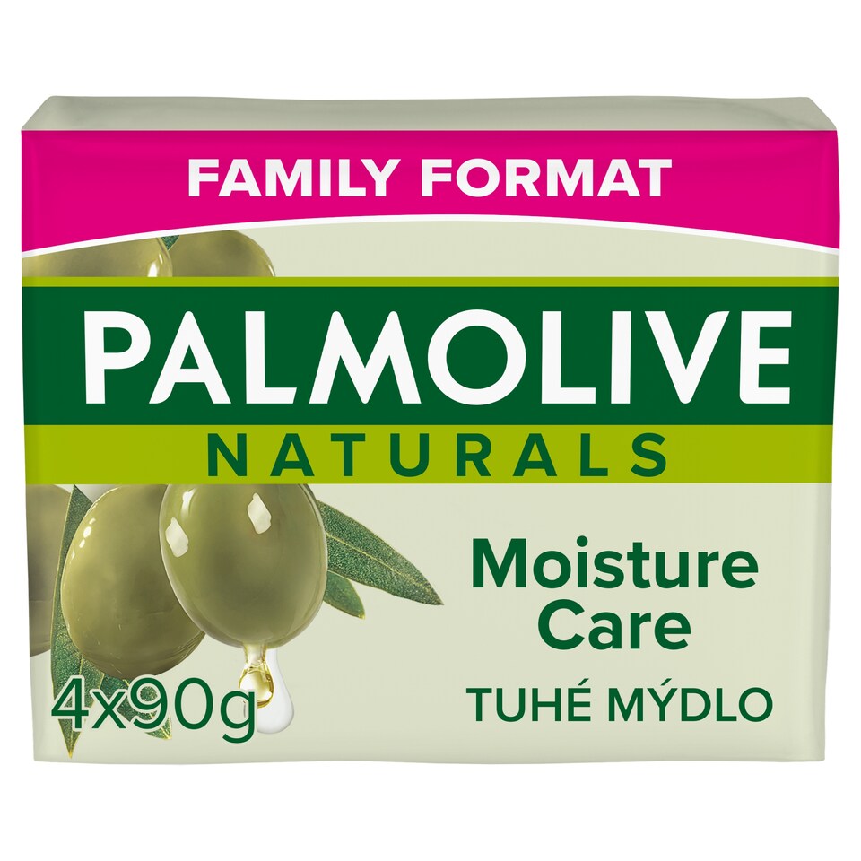 image 1 of Palmolive Naturals Moisture Care Olive & Milk Bar Soap 4x90 g