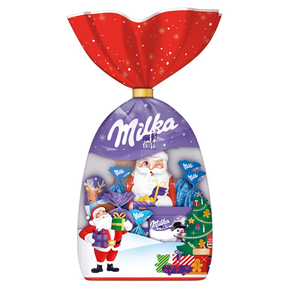 Milka balíček mix čokolády, Snehuliak, Santa 126 g