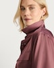 image 1 of F&F Satin Pocket Detail Cropped Button Up Shirt in Pink