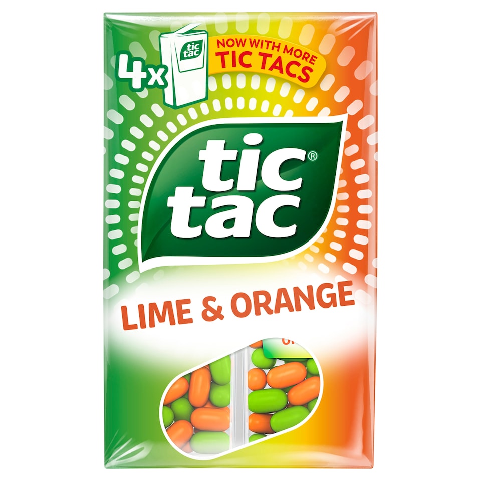 image 1 of Tic Tac Lime And Orange 4 Pack