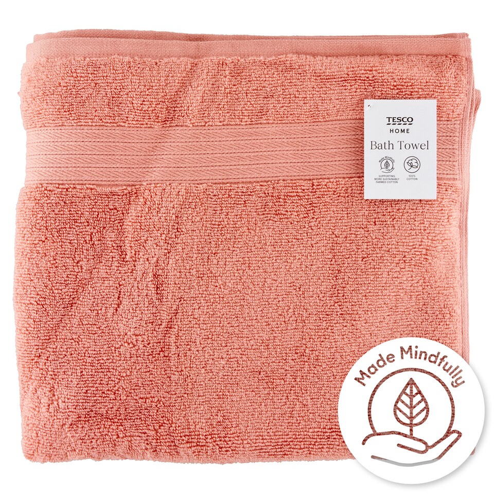 Tesco Home Apricot Color Bath Towel 70 cm x 127 cm