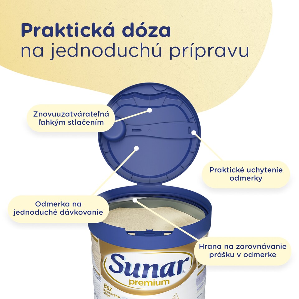 obrázok 1 z Sunar Premium 1 počiatočné dojčenské mlieko 700 g