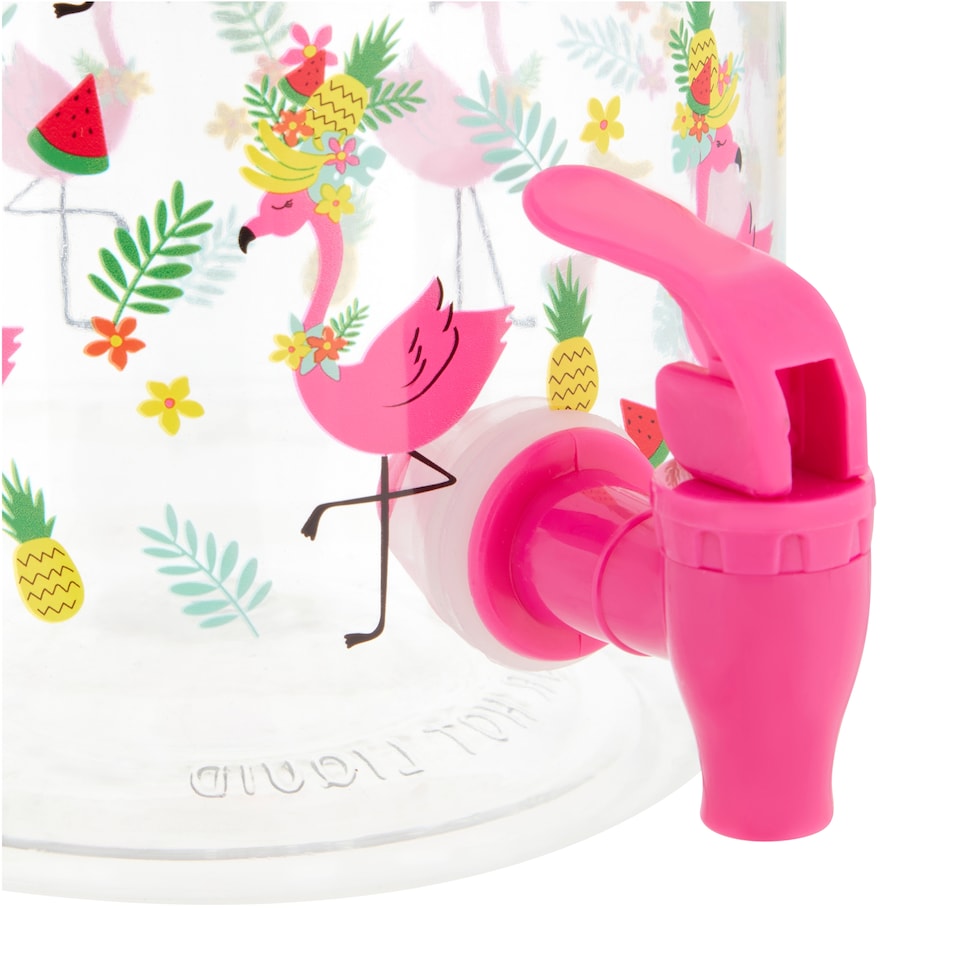 image 1 of Tesco Popsicle Flamingo Drinks Dispenser