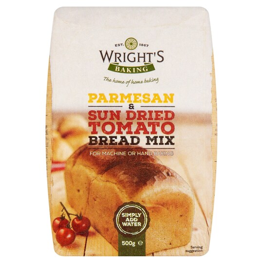 Wrights Parmesan & Sun Dried Tomato Bread Mix 500G Tesco Groceries