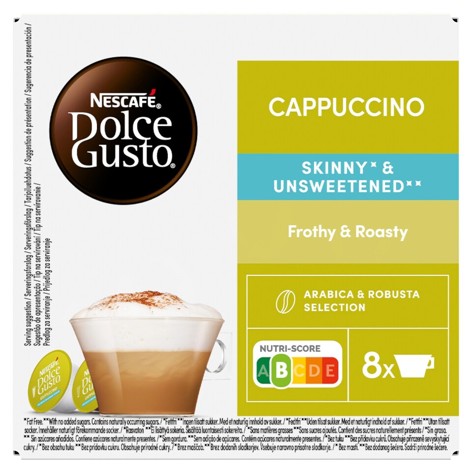 Obrázek 1 pro produkt NESCAFÉ Dolce Gusto Cappuccino Skinny Unsweetened - kávové kapsle - 16 ks