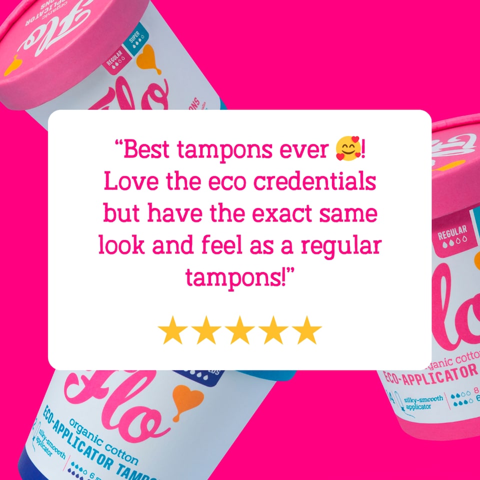 image 1 of Flo Organic Tampons 8 Regular & 6 Super Size