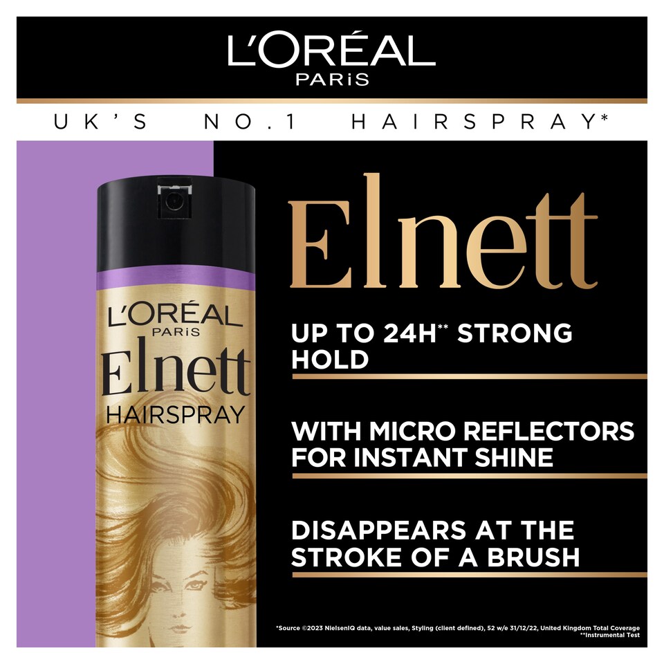 image 1 of L'Oreal Paris Elnett Shine Strong Hold 400ml