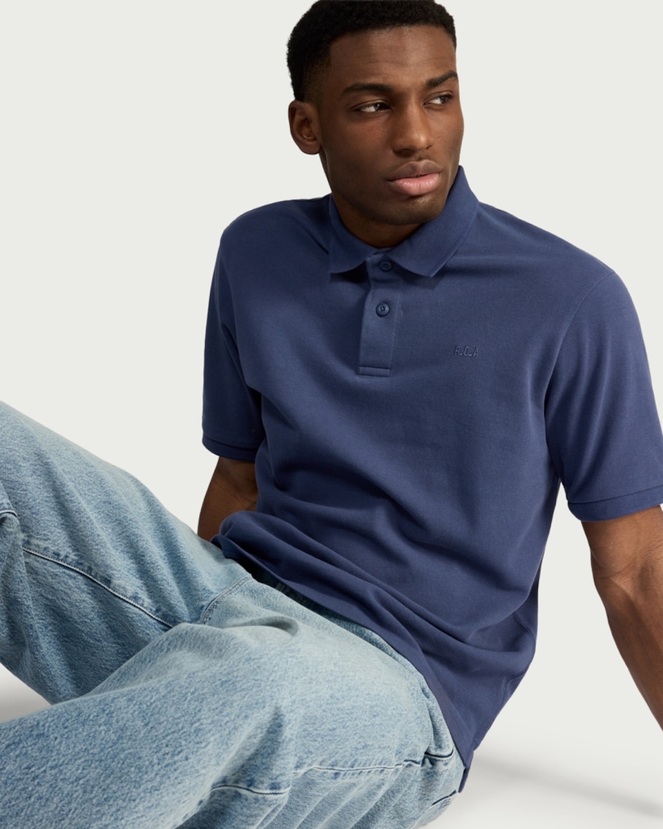 image 1 of RDA Pure Cotton Polo Shirt in Blue