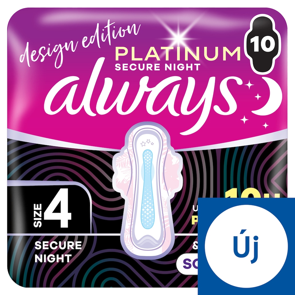 Always Platinum Szárnyas Betét, Méret: Secure Night (4-es méret), 10 db  1. kép