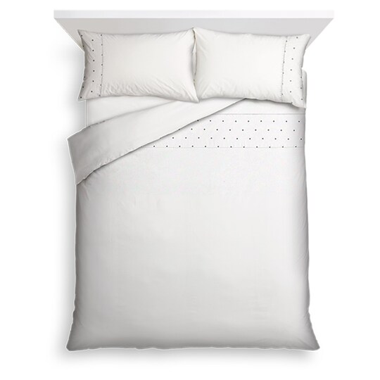 Tesco Embroidered Dot Duvet Set Double Tesco Groceries