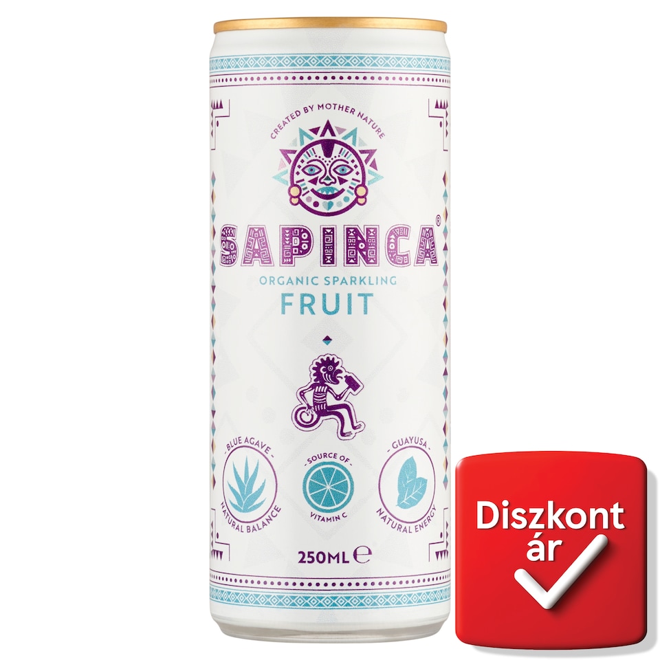 Sapinca bio gyümölcs alapú szénsavas ital 250 ml 