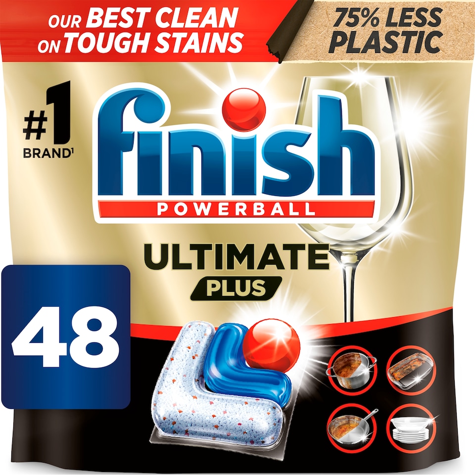 image 1 of Finish Ultimate Plus All In One Fresh 48 Dishwasher Tablets 585.6g