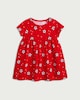image 1 of F&F Baby Pure Cotton Football Print Dress in Red