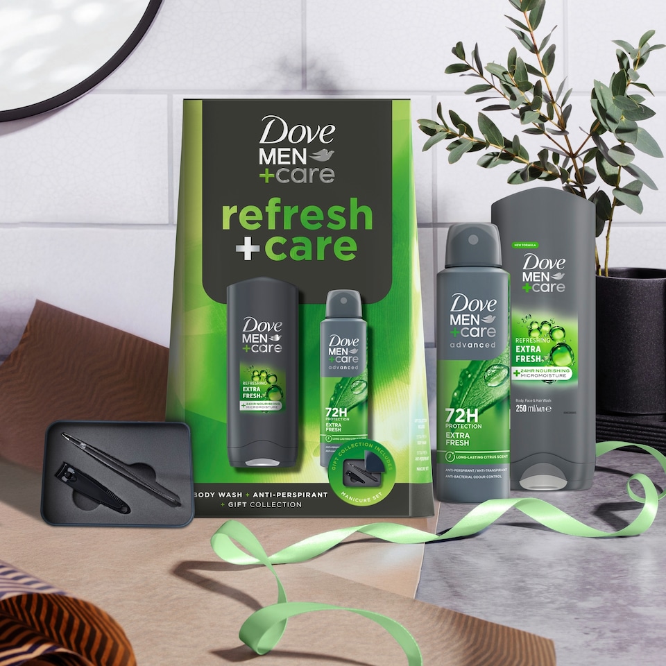 image 1 of Dove Men+Care Refresh + Care Duo & Manicure Gift Set