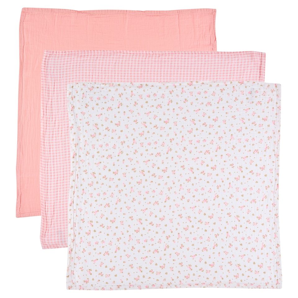 image 1 of F&F Home Vintage Charm Muslins 3PK