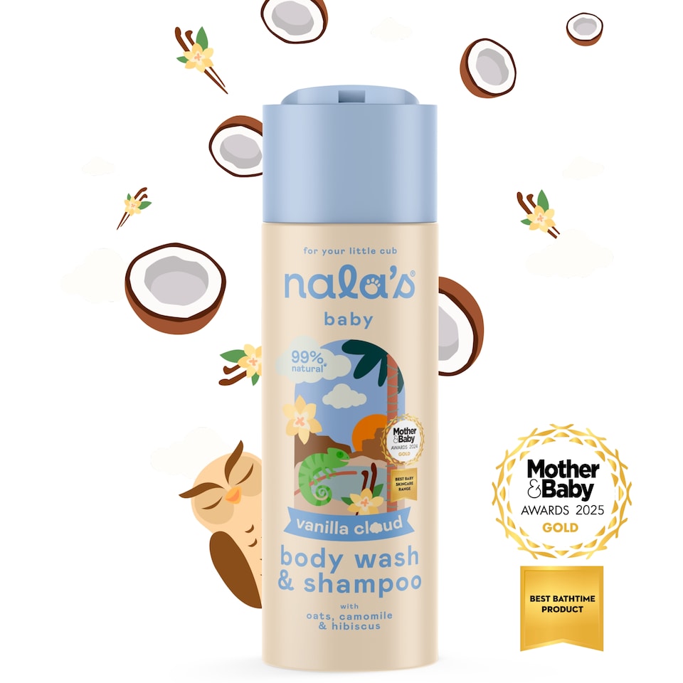 image 1 of Nala's Baby Body Wash & Shampoo Vanilla Cloud 200ml