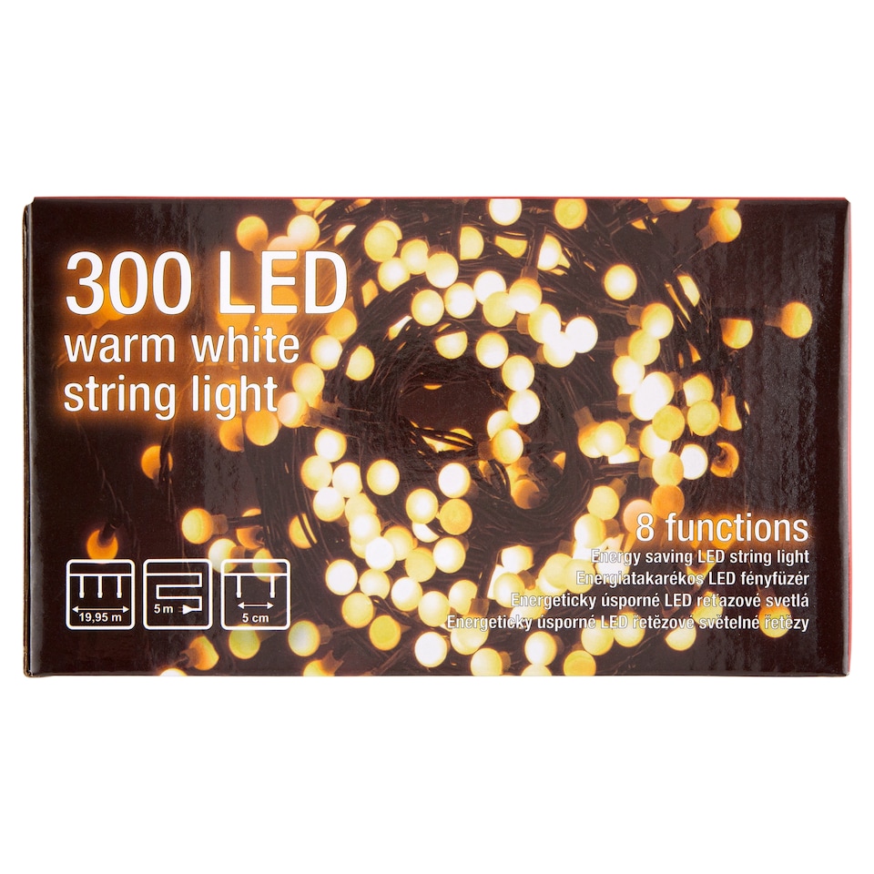 image 1 of Snow Meister SM2753 300 LED Warm White Energy Saving String Light 19,95 m