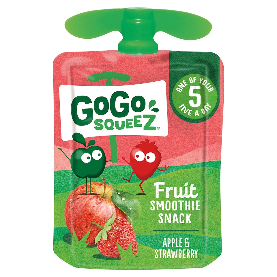 image 1 of Gogo Squeez Fruit Snack Apple Strawberry 4X90g