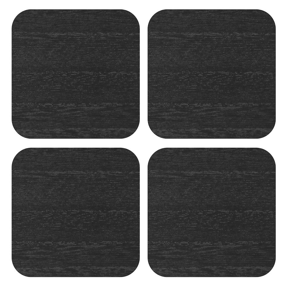 image 1 of F&F Home Black Wooden Coasters 4 Pack