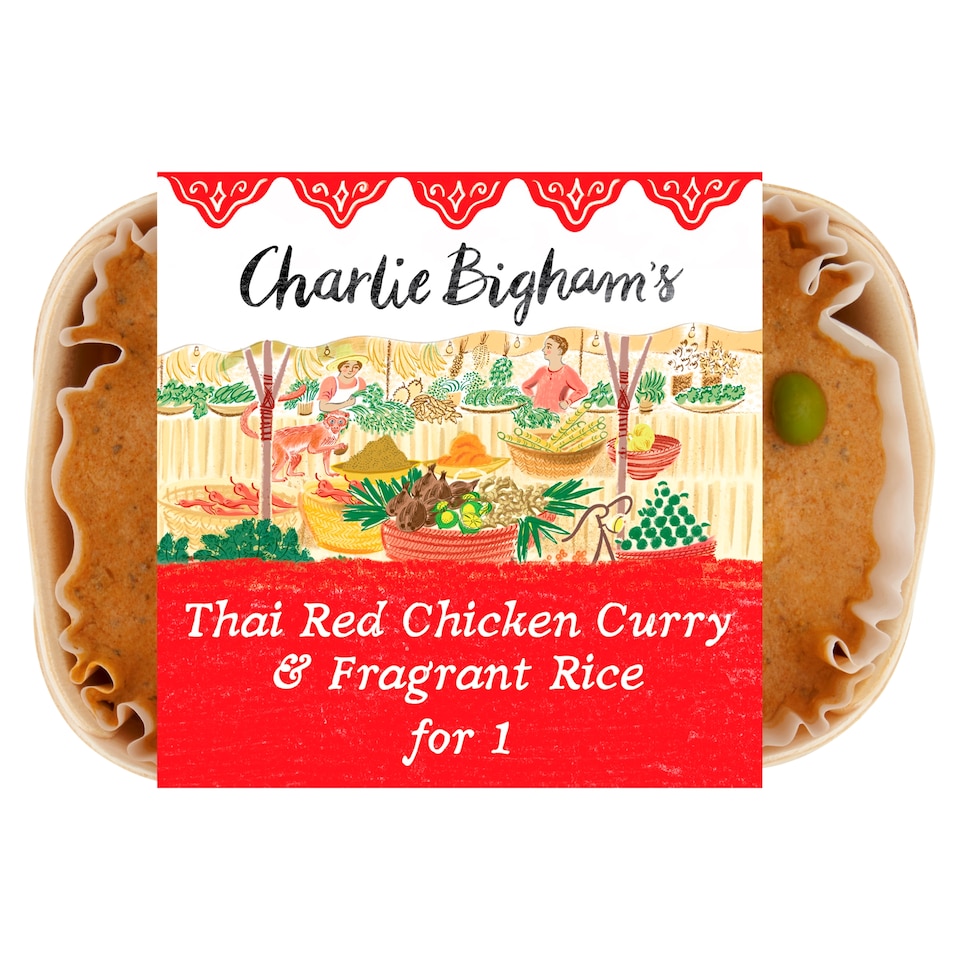 Charlie Bigham's Thai Red Chicken Curry & Rice 418G
