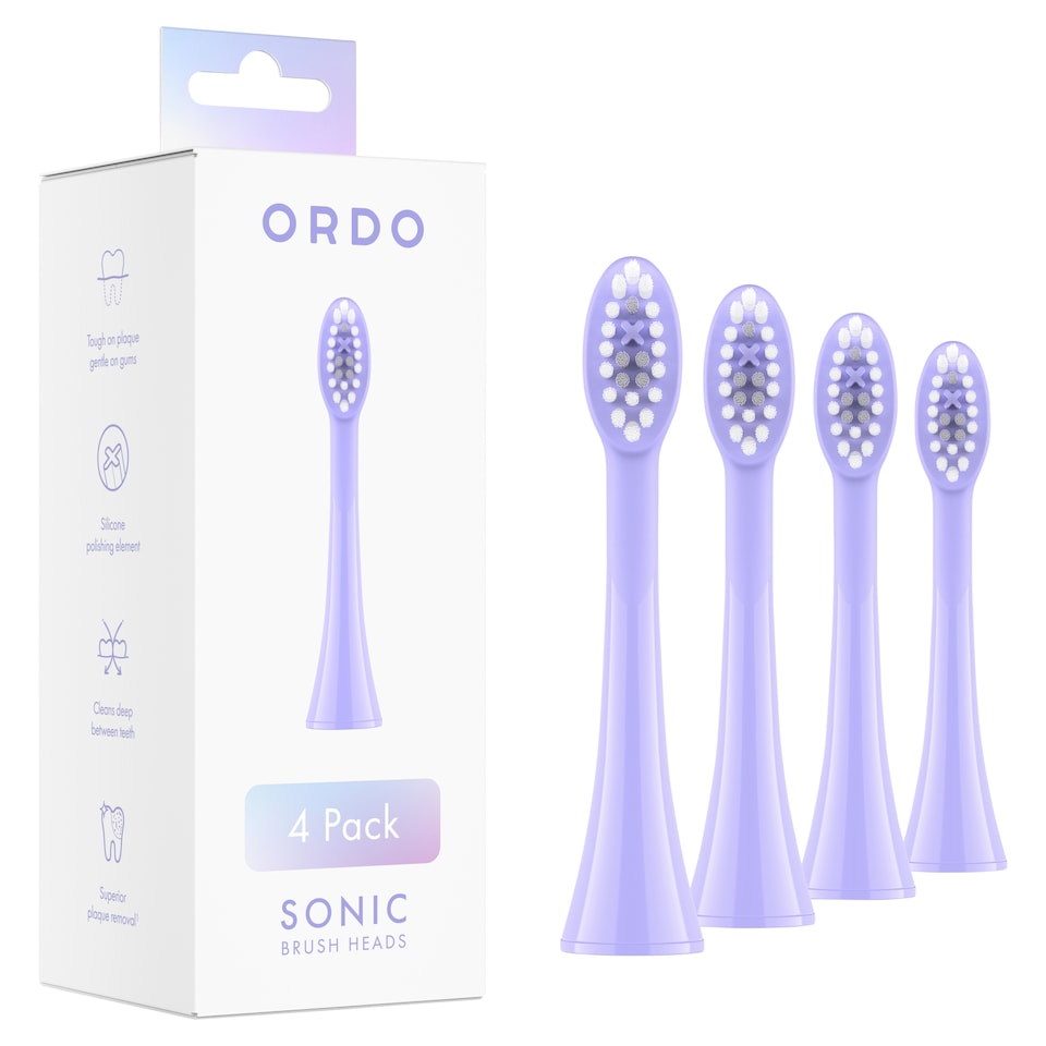 image 1 of Ordo Sonic Brush Heads Pearl Violet & Lavender 4 Pack