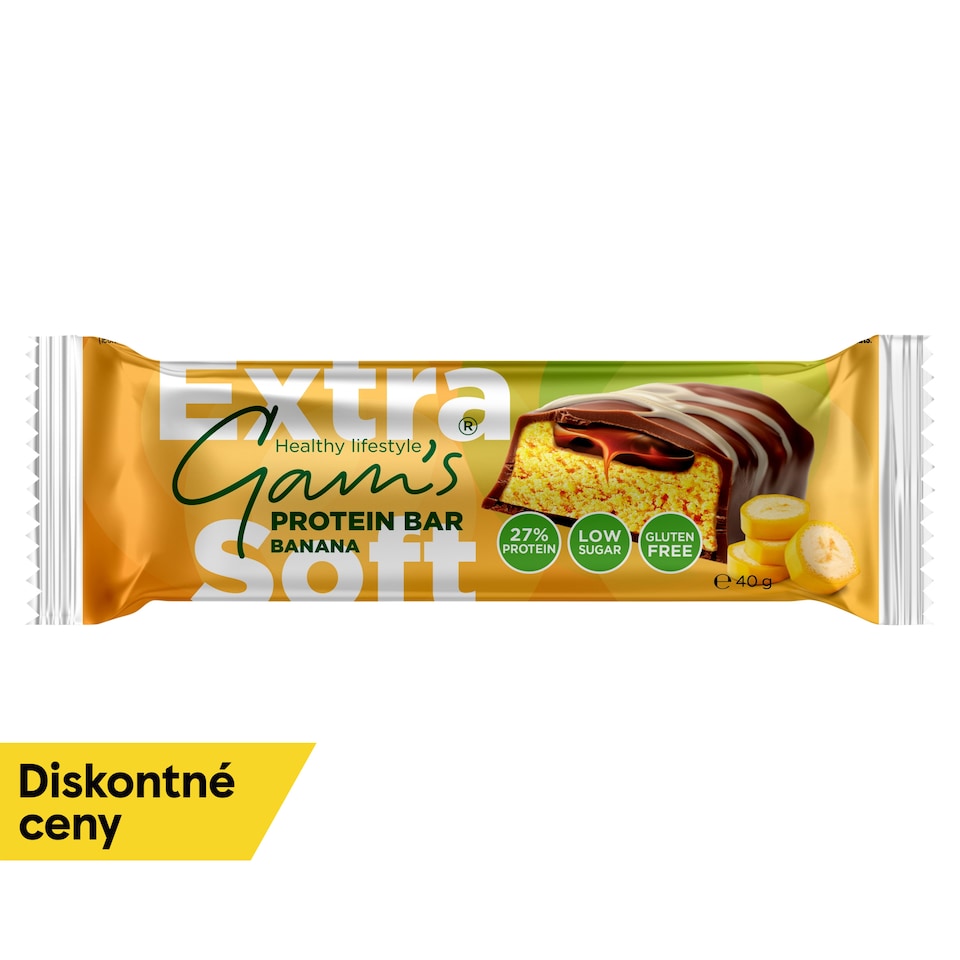 image 1 of Gam's Protein ExtraSoft Bar Banana 40 g